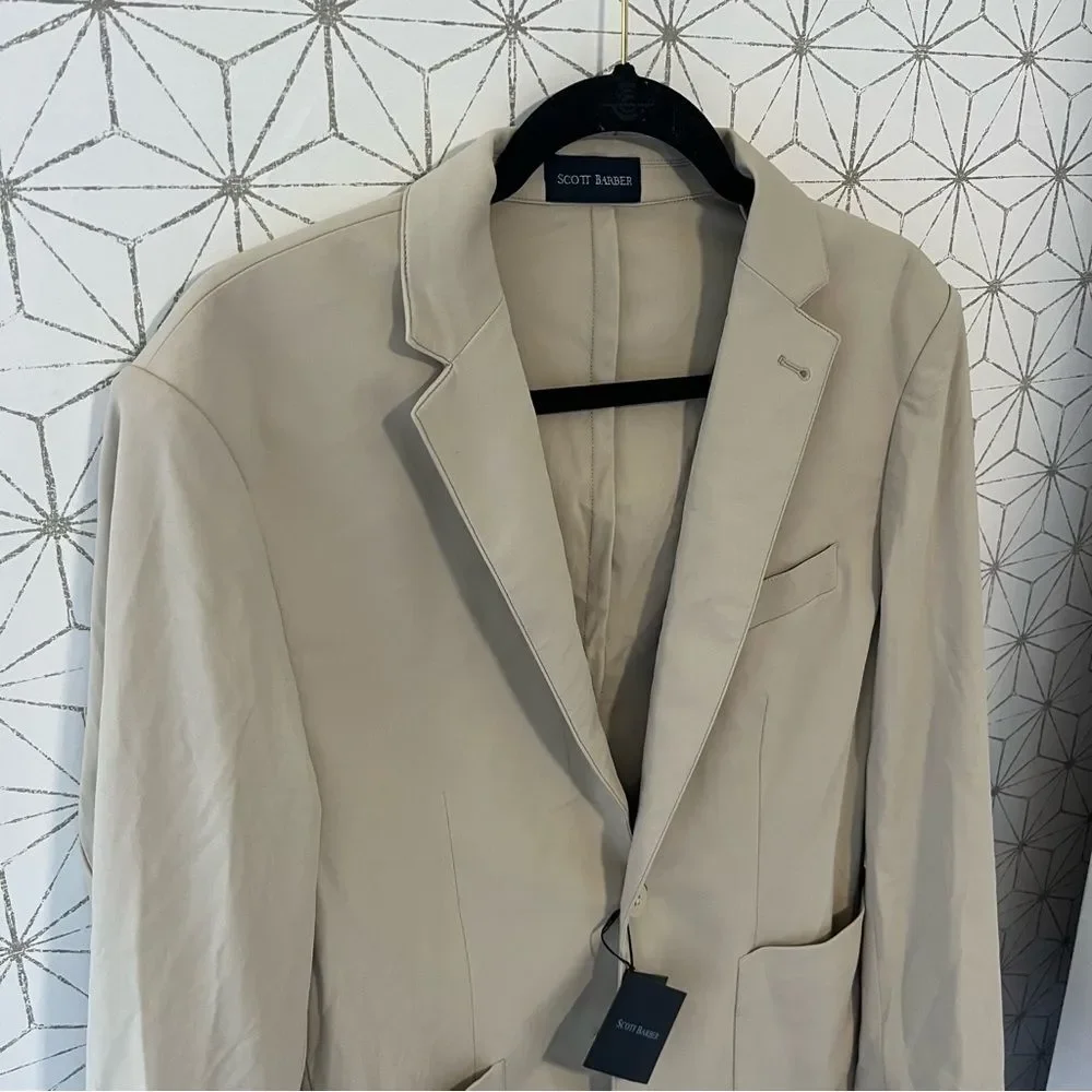 Scott Barber Sono Travel Sport Coat Khaki NWT!